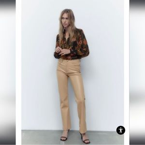 ZARA- Faux Leather Pants